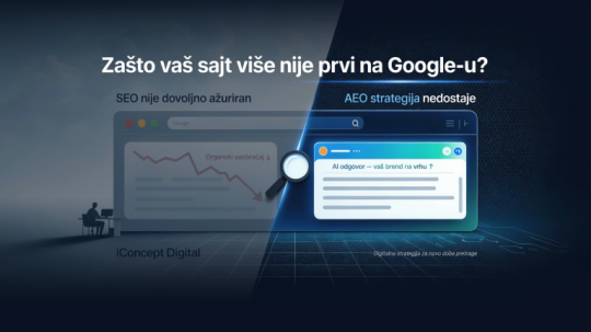 tehnicki seo - aeo strategija - sajt nije prvi na google - najbolja web seo agencija iconcept