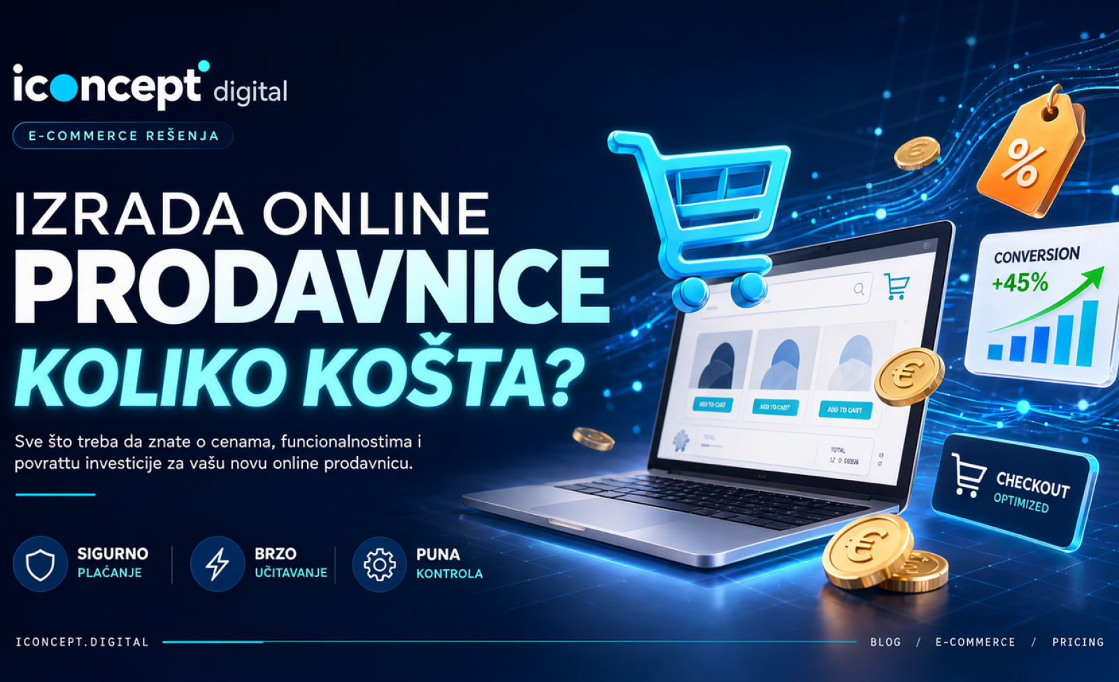 Izrada online prodavnice cena: koliko košta web sajt i web prodavnica u Srbiji